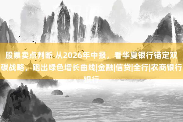 股票卖点判断 从2026年中报，看华夏银行锚定双碳战略，跑出绿色增长曲线|金融|信贷|全行|农商银行