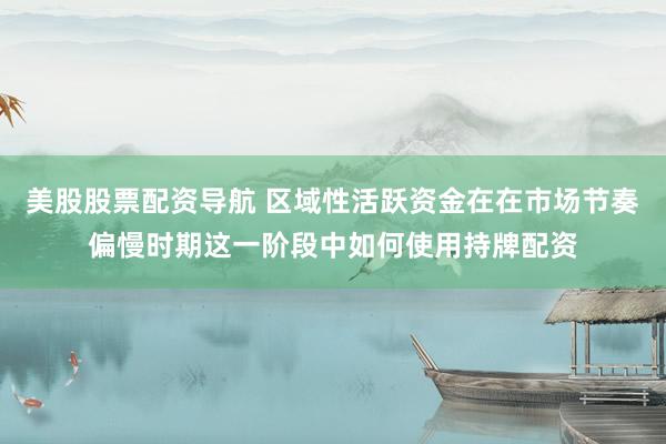 美股股票配资导航 区域性活跃资金在在市场节奏偏慢时期这一阶段中如何使用持牌配资